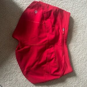Lululemon Size 0 Speed Up Short 2.5 inch inseam low rise red